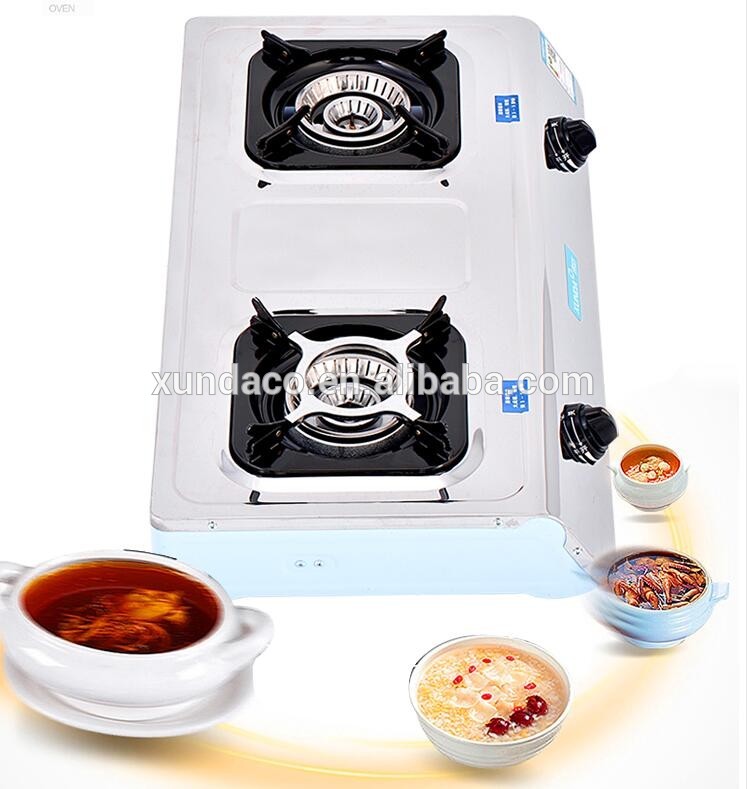 SS 3 Burner Gas Cooker for Kitchen Usage