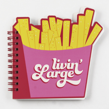 Custom Printed Die Cut Fast Food Diary Journal and Planner Notebook