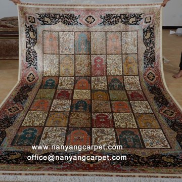 6.56'x9.84' Garden Design Handwoven Silk Persian Qum Rug