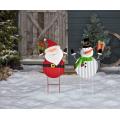 Tanda Snowman dan Santa Yard 25 &quot;x 11&quot;