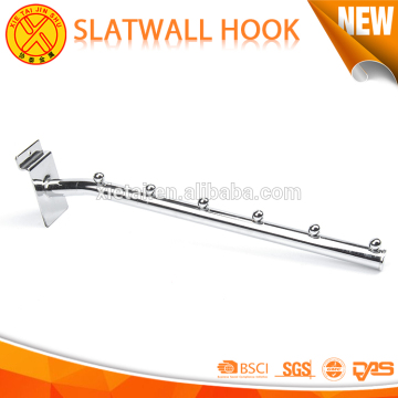 Good quality stainless steel slatwall hook / heavy duty slatwall hook / display slatwall hook with chrome plated