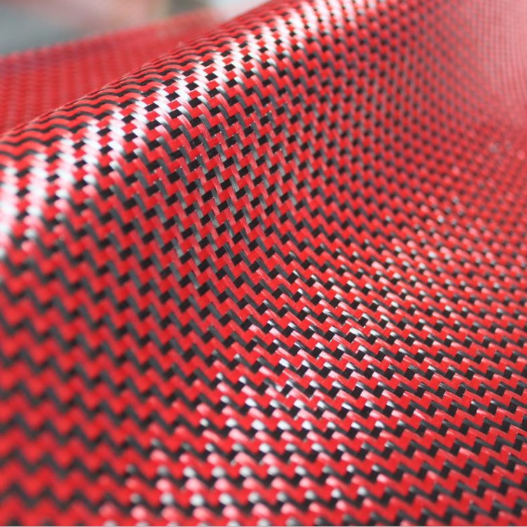 Red Aramid Carbon Hybrid Fiber Fabric, High Quality Red Aramid Carbon  Hybrid Fiber Fabric on