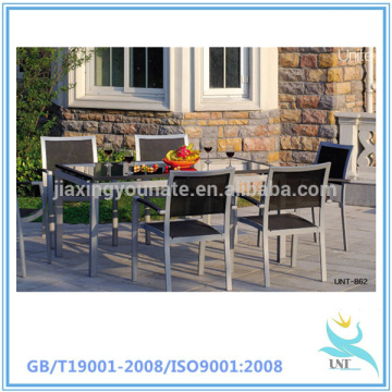 Express alibaba texitlene dining set,cheap china KD table dining set,high quality dining chair set
