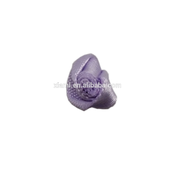 new design extra soft purple little bud shape cute bag decorated satin flower