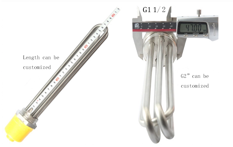 cheap price 380v 9kw ss304 waterproof water tubular electric 3 phase immersion heater