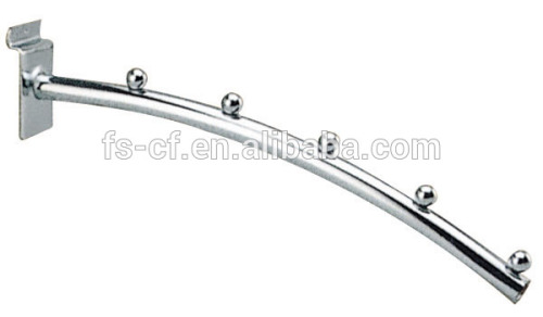 Chrome metal waterfall cardboard display hook for supermarket K61