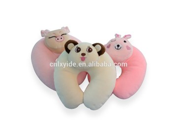 Lovely cute funny animal head super soft memery foam U shaped neck pillow