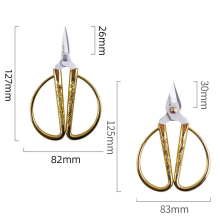 Golden Industrial Grade Metal Steel Dragon Phoenix Alloy Scissors