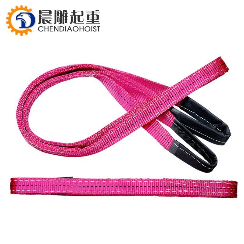 1T  5T 12T 20T Color Code Polyester Duplex Lifting Webbing Belt Webbing Sling