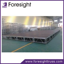 mobile outdoor event stage with step skirt