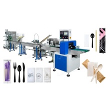 Automatic Paper Tissue Napkin Spoon Fork Knife Packing Machine