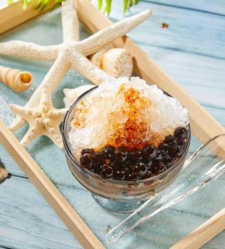 Frozen Instant Coffee Black Boba tea