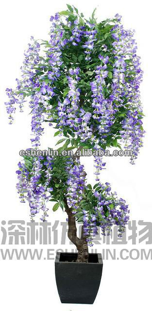 unique hanging artificial wisteria tree, flowering tree