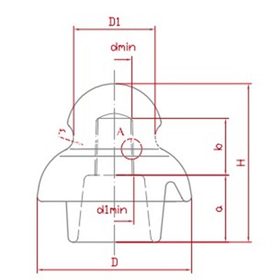 E-80 ceramic pin insulator