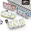 Popular simple color embroidery partysu pu pencil case