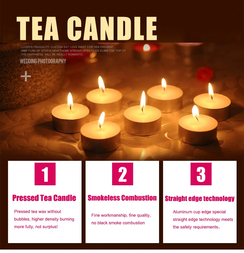 Wholesale 8g Paraffin Wax Pressed White Tealight Candle in Bulk