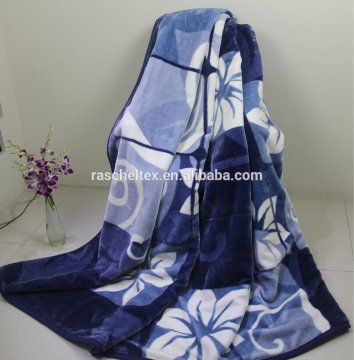 100 % Polyster 2Ply 1Side Embossed Algerial Design Blanket