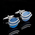 Customized Women Opal Silver High End Cufflinks