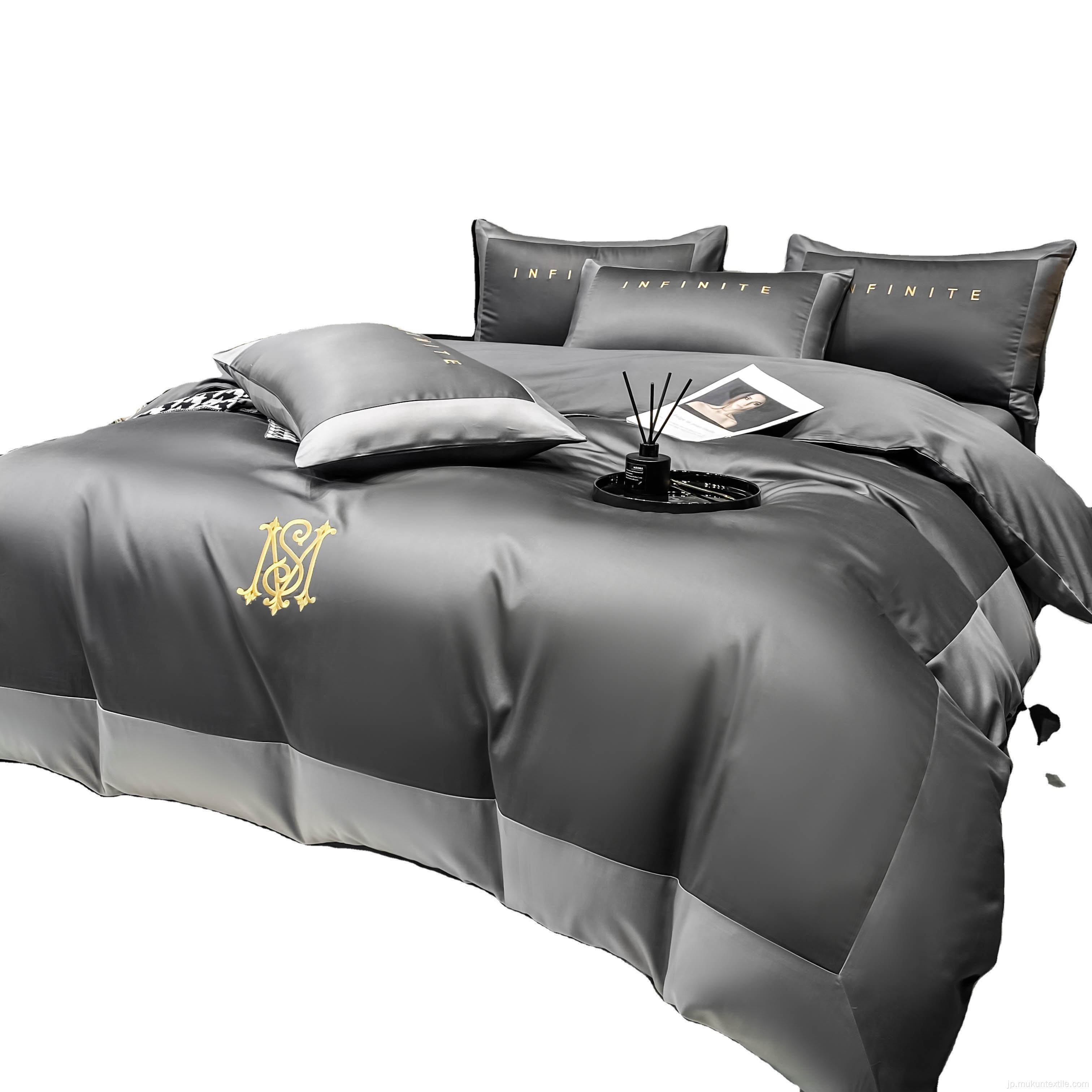 パッチワーク60Sの長いステープル型のベッドシートコットンの寝具セット