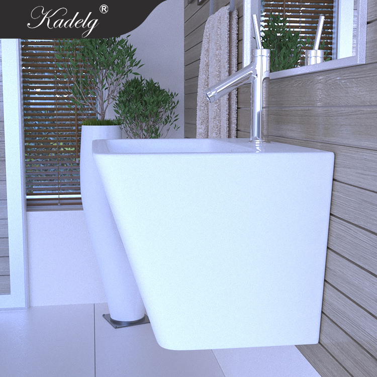 Ceramic Rectangular Wall Mounted Bathroom Sinks