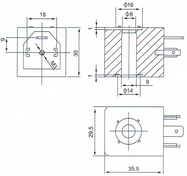 Dimension of BB09030027 Solenoid Coil: