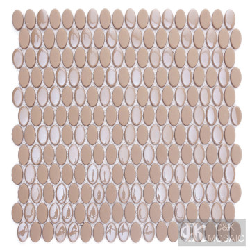 Recycled Brown Iridescent Glass Mosaic Tile