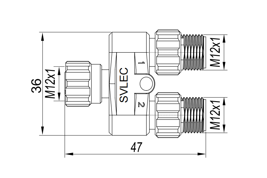 M12 Y Connector