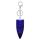 Bullet Forme Heury Point Point Clé Chain Quartz Crystal Stone Charme Bullet Anneau de balle