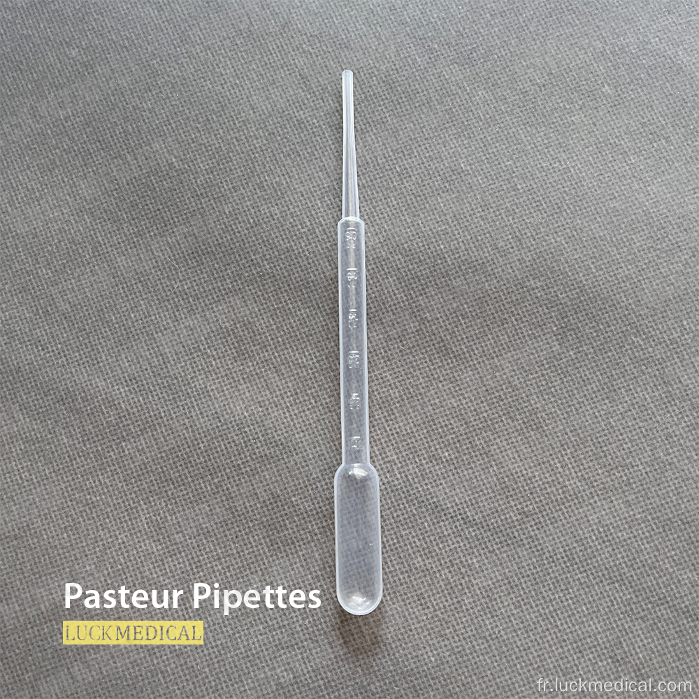 Élimination de pipette de pasteur plastique jetable