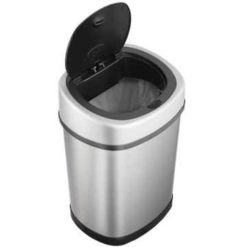 12L Stainless Steel Automatic Sensor Wastebin for Household