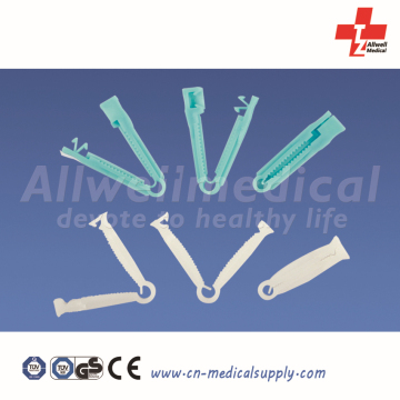 Disposable plastic umbilical cord clamp