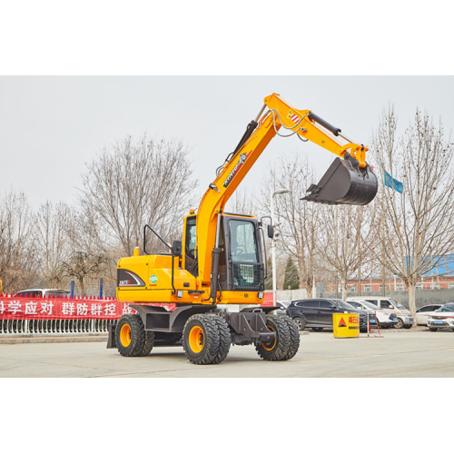 Rhion equipment excavator on wheels