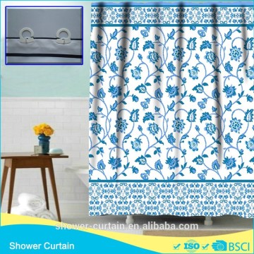 polyester hookless painting flowers shower curtains