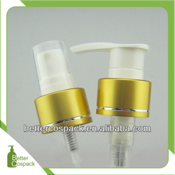 Gold color aluminium pump with stripe/ stripe aluminum pump