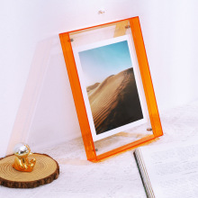 Magnetic Floating Frame Neon Acrylic Desktop Mounted Picture Frame