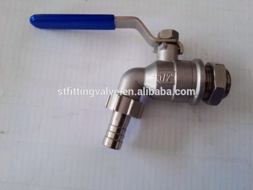 Cangzhou supply 1/2inch Stainless Steel 304 hose tap ball valve