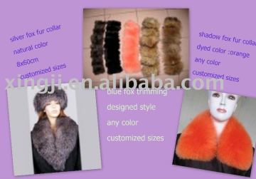 dyed color fox collars for jacket