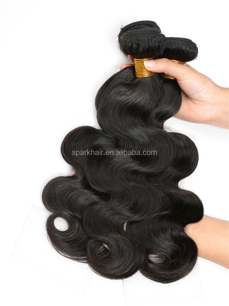 100% Unprocessed Virgin Cuticle Aligned Body Wave  Non-Remy Hair Weft Natural Black Color Human Hair Extension 100g/Bundle