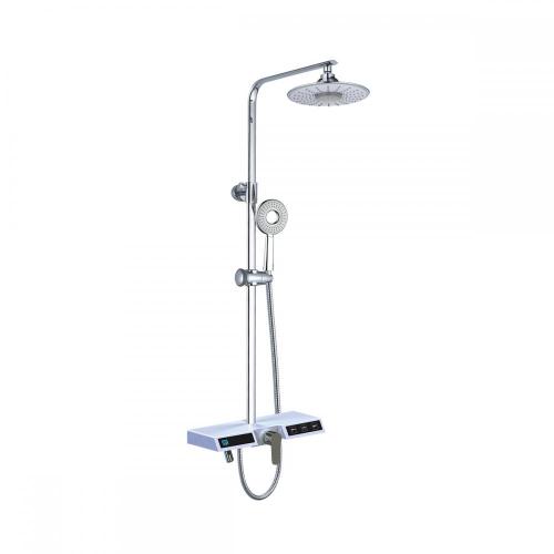 High pressure adjustable height bathroom shower column set