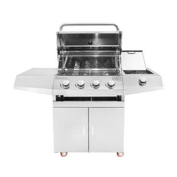 Gas BBQ Grill with Cabinets Wheels