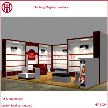 natural MDF shoe display stands for shop