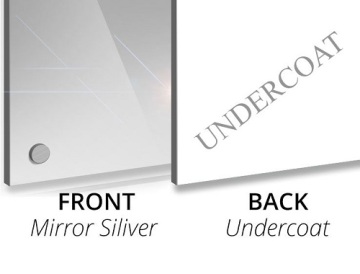 3MM Mirror Silver/Undercoat Aluminium Composite Panel