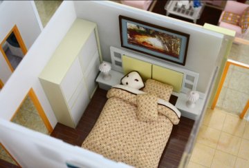 Miniature Architectural Building Models House Interior Bedroom
