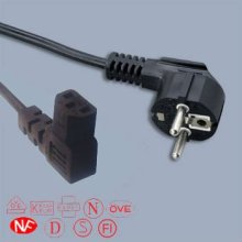 European standard VDE schuko power cord with C13 connector