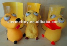 Pupular cartoon rubber key chain