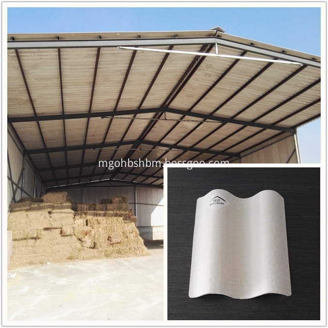 Fireproof Glazed MgO Roof Tiles