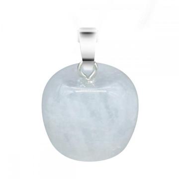 3D Crystal Apple Pendant Necklace for Women Girls