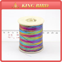 metallic yarn rainbow color for rope