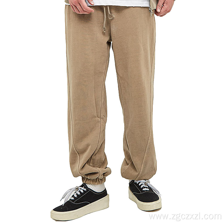 Autumn and winter new splicing washed sports pants