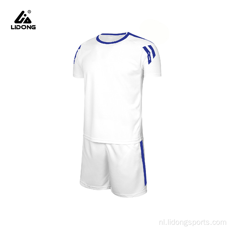 Groothandel blanco voetbalshirts aangepaste voetbaluniformen